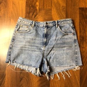 Topshop Moto High Waisted Shorts Size 10